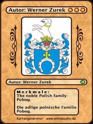 cover image of The noble Polish family Pobog. Die adlige polnische Familie Pobog.